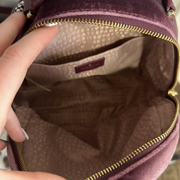 Kate spade velvet mini backpack - Picture 5 of 7